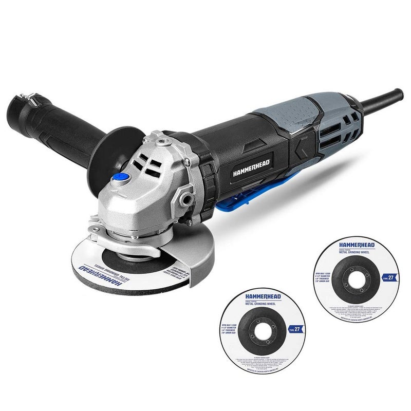 Hammerhead 6-Amp 4-1/2 Inch Angle Grinder with 3 pcs Grinding Wheel â€“ HAAG060 - Image 1